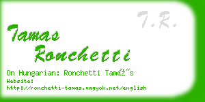 tamas ronchetti business card